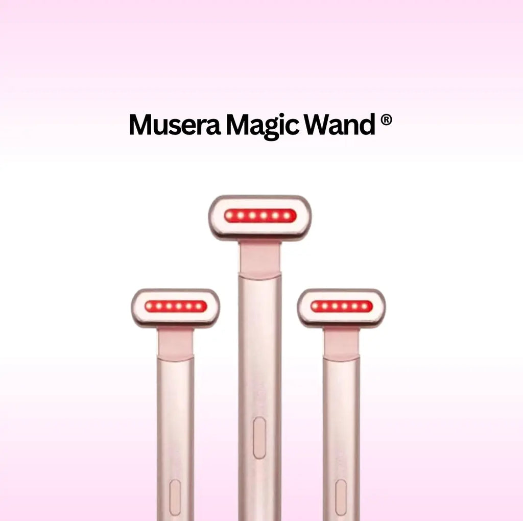 Red Light Therapy Wand device for smoothing facial texture and lifting skin