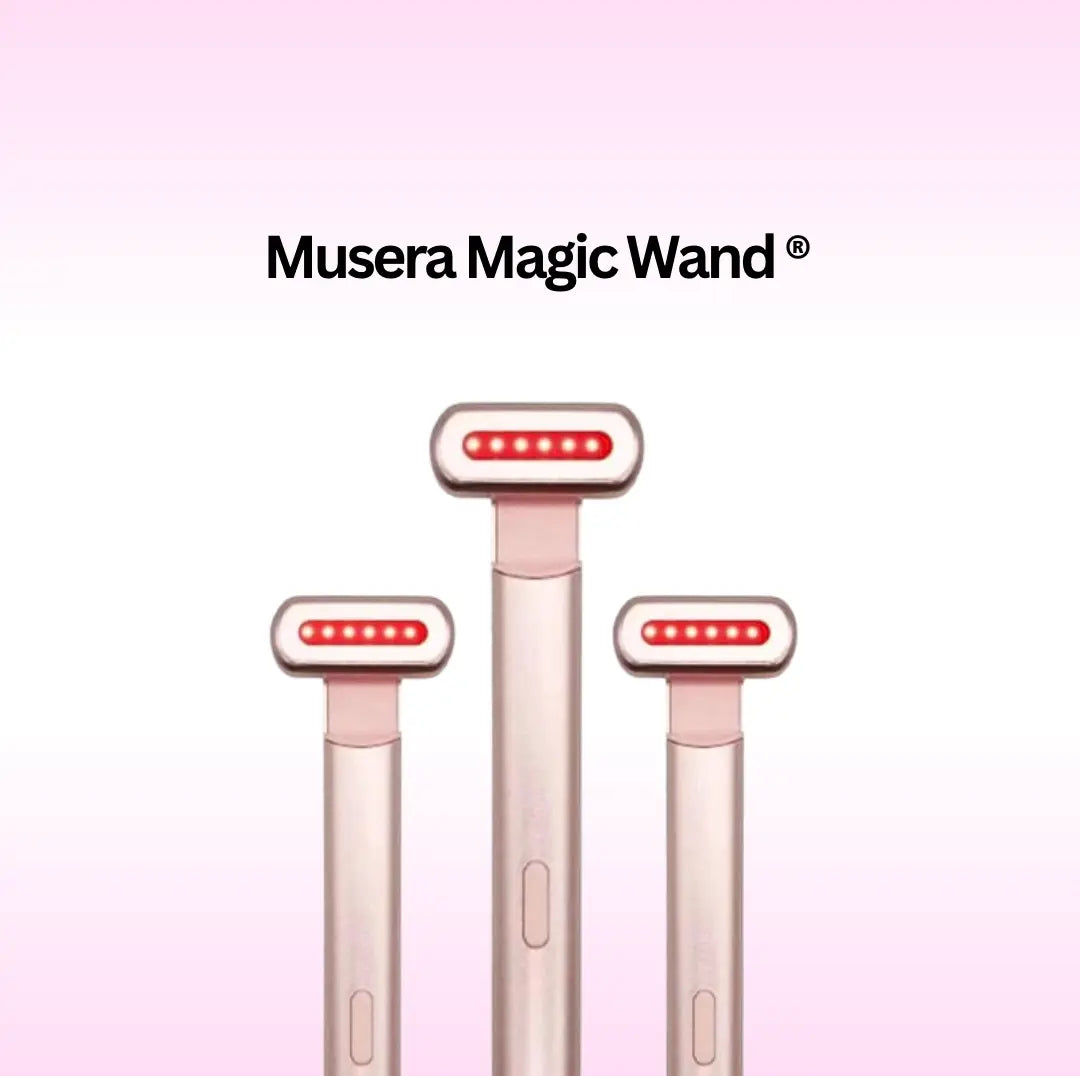 Red Light Therapy Wand device for smoothing facial texture and lifting skin
