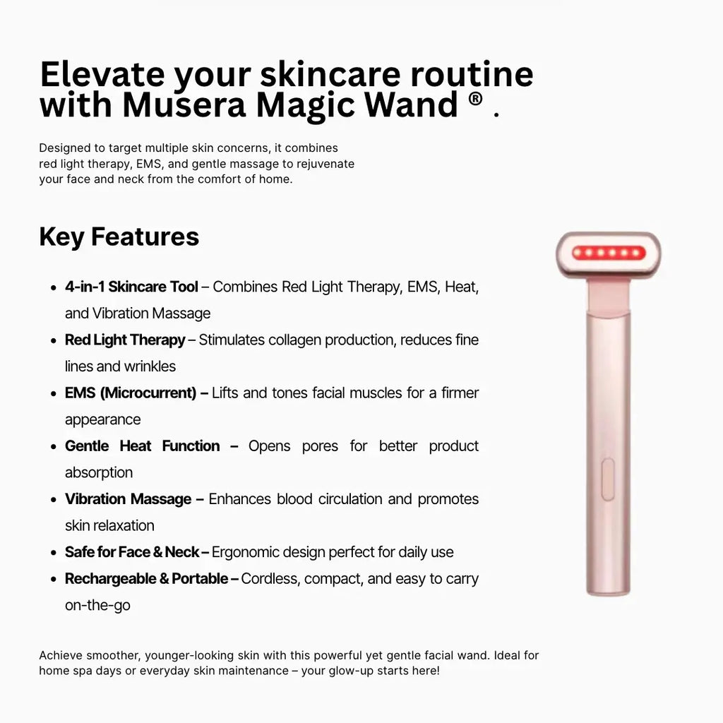 Red Light Therapy Wand lightweight, portable, and easy to use at home