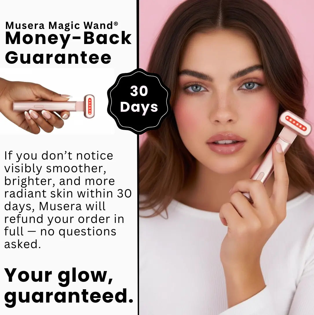 Red Light Therapy Wand risk-free purchase with 30-day money back guarantee
